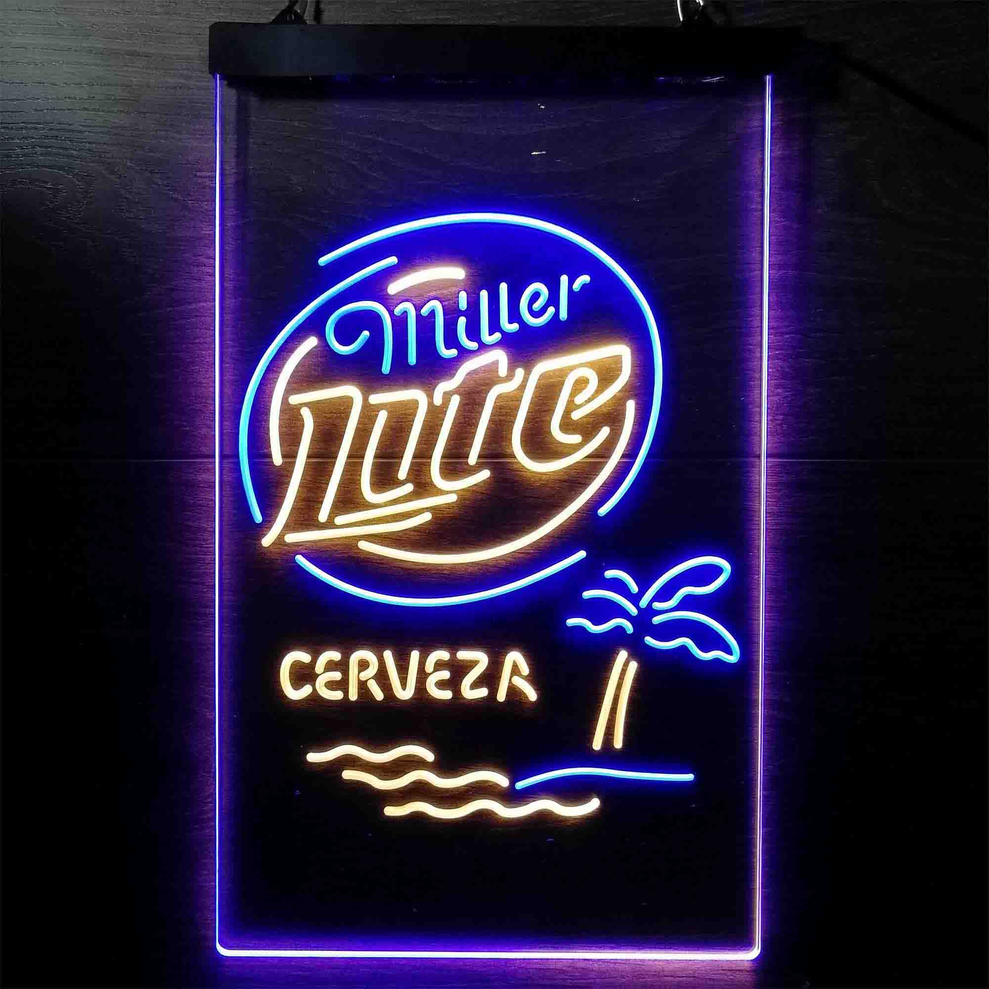 Miller Lite Palm Tree Cerveza Island Neon-Like LED Sign - Image 12