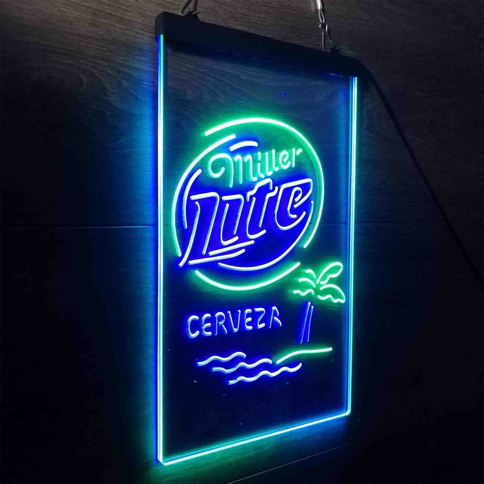 Miller Lite Palm Tree Cerveza Island Neon-Like LED Sign - Image 14