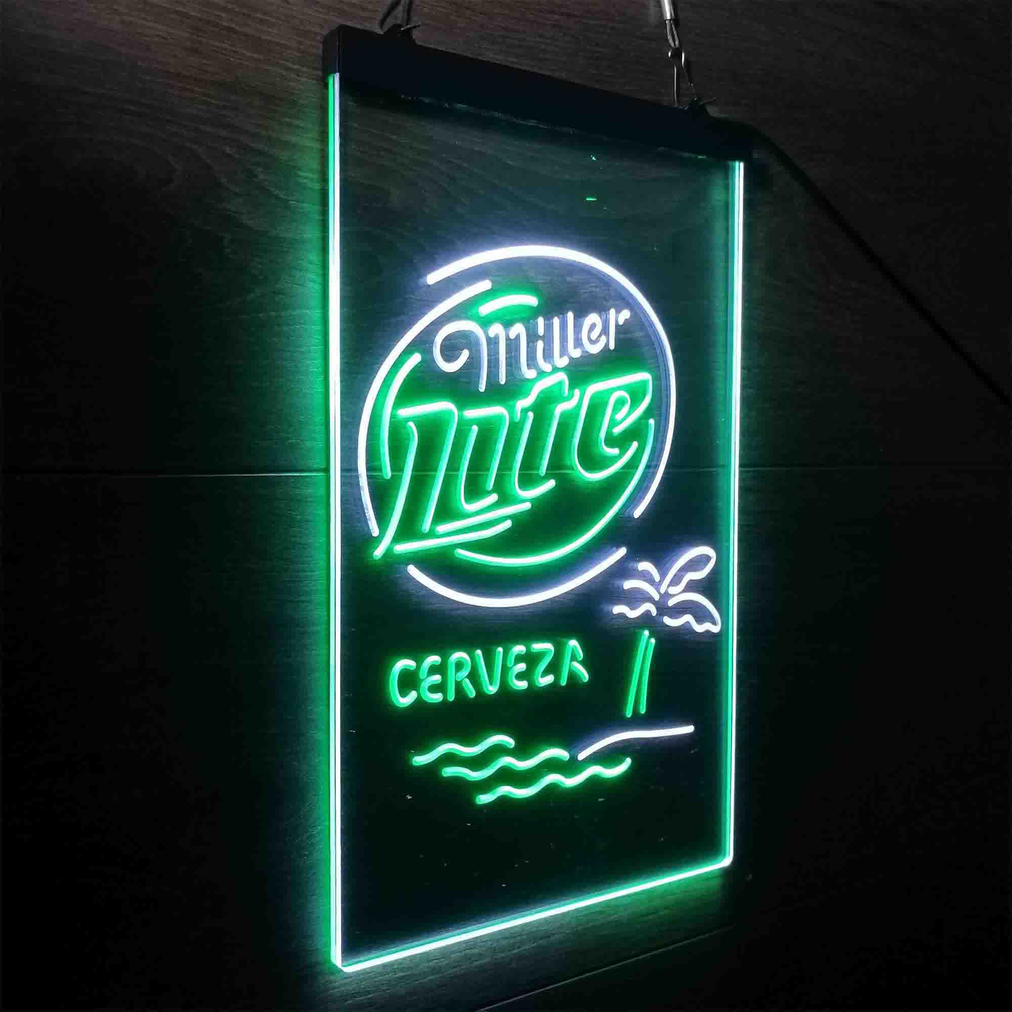 Miller Lite Palm Tree Cerveza Island Neon-Like LED Sign - Image 16