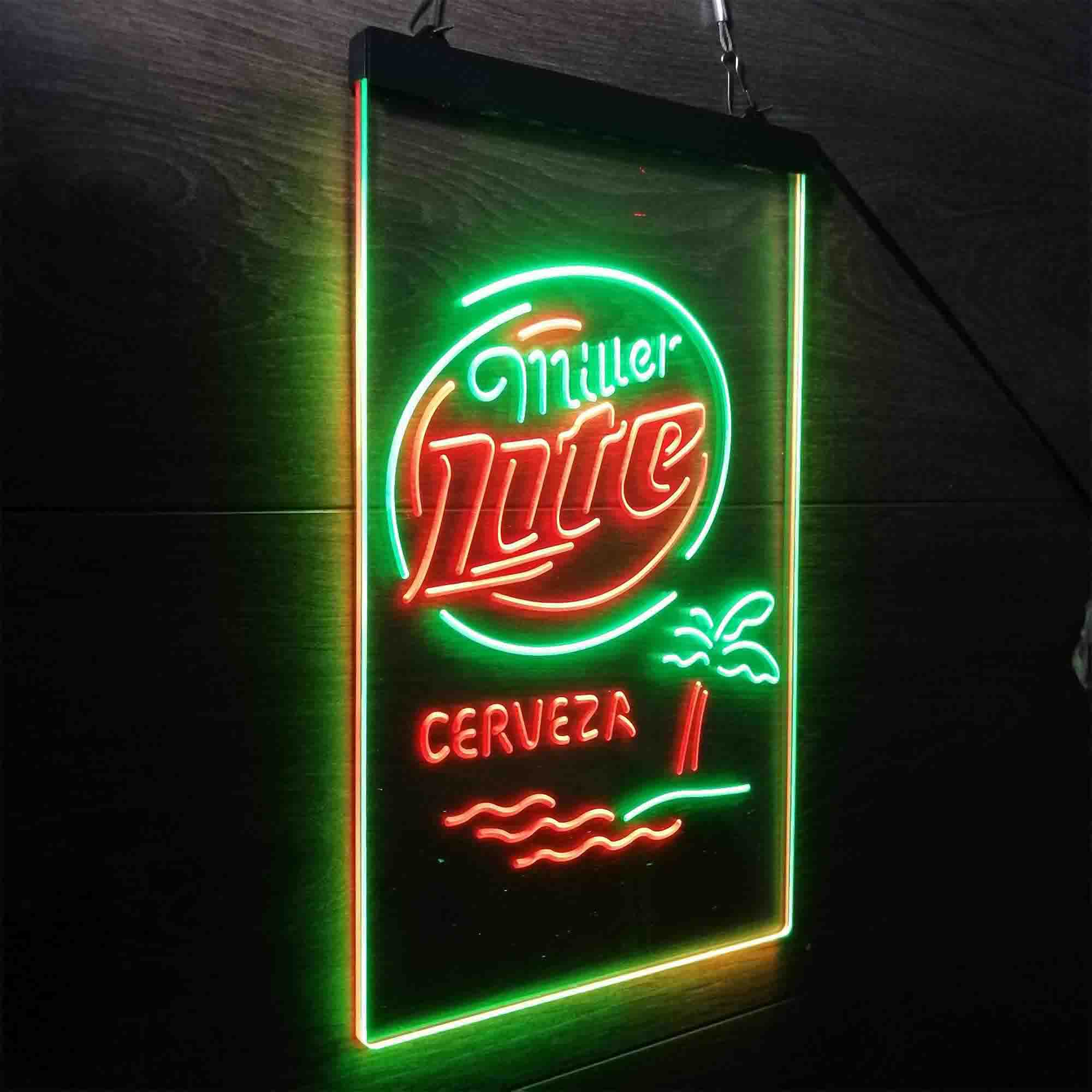 Miller Lite Palm Tree Cerveza Island Neon-Like LED Sign - Image 17