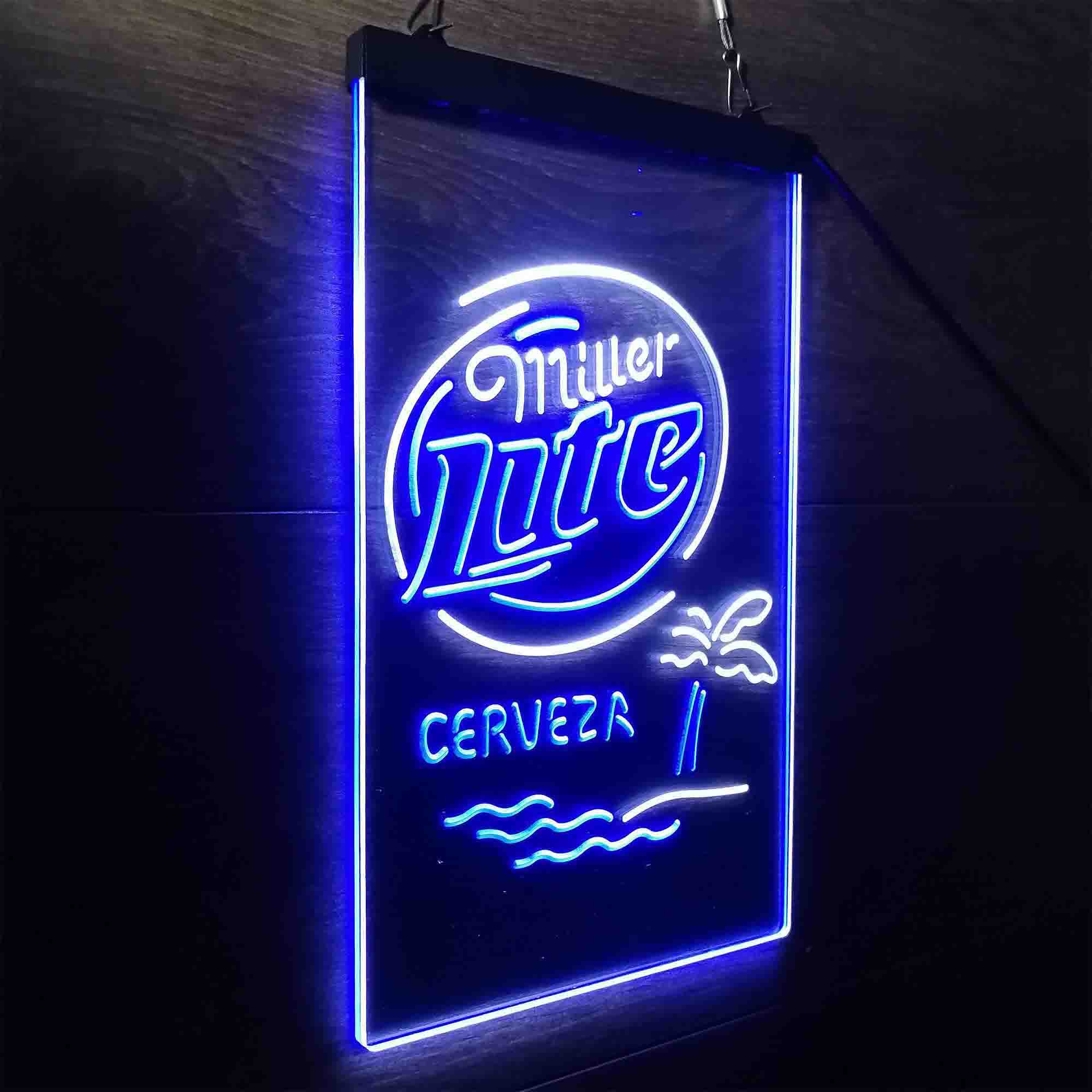 Miller Lite Palm Tree Cerveza Island Neon-Like LED Sign - Image 19