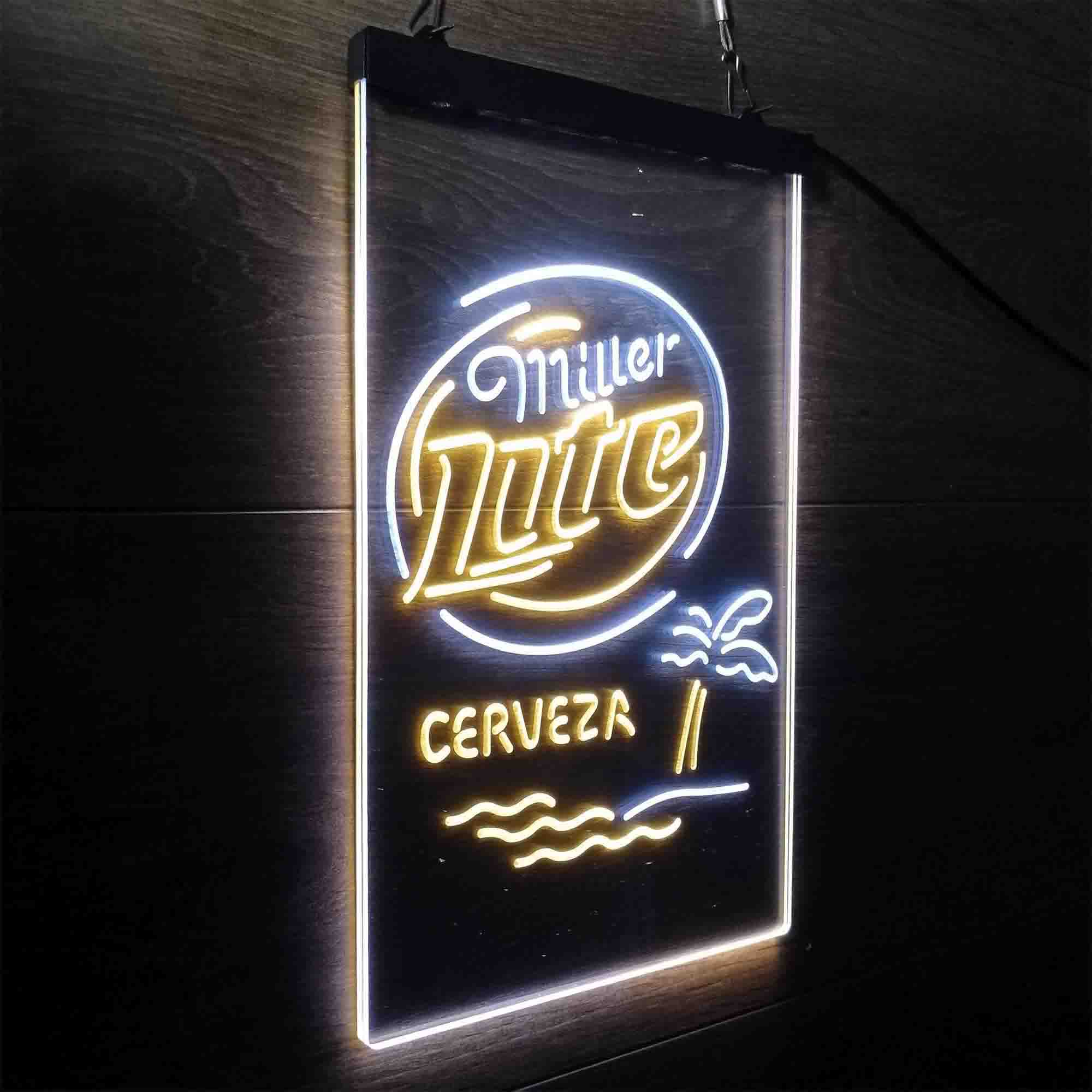 Miller Lite Palm Tree Cerveza Island Neon-Like LED Sign - Image 20