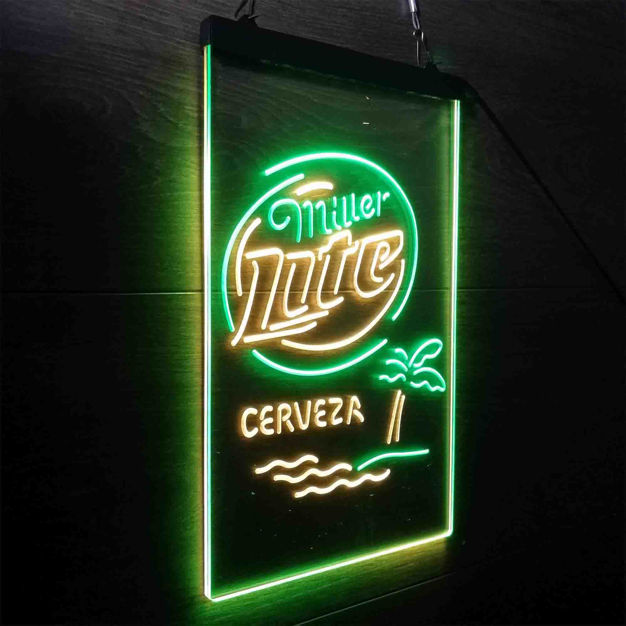 Miller Lite Palm Tree Cerveza Island Neon-Like LED Sign - Image 22