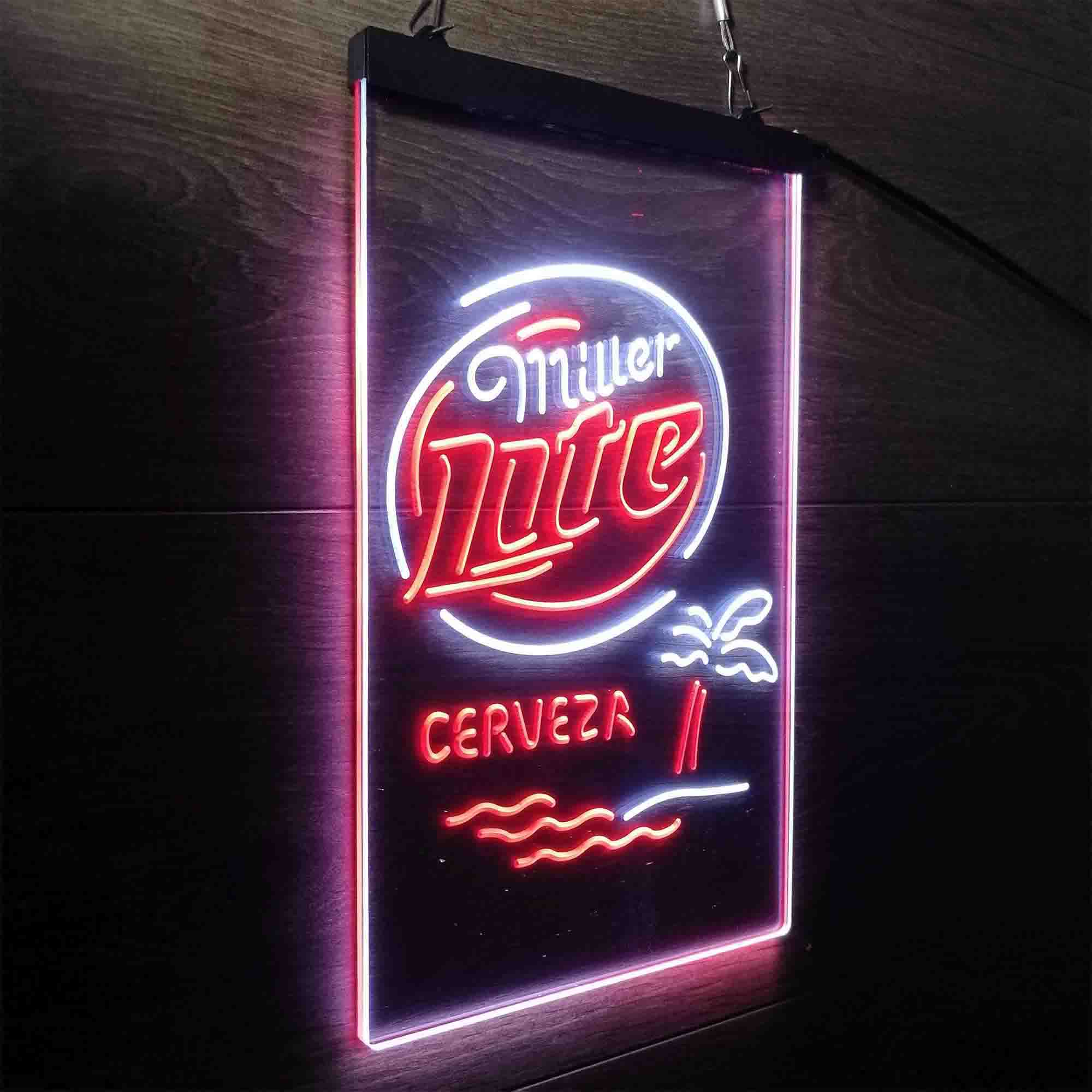 Miller Lite Palm Tree Cerveza Island Neon-Like LED Sign - Image 23