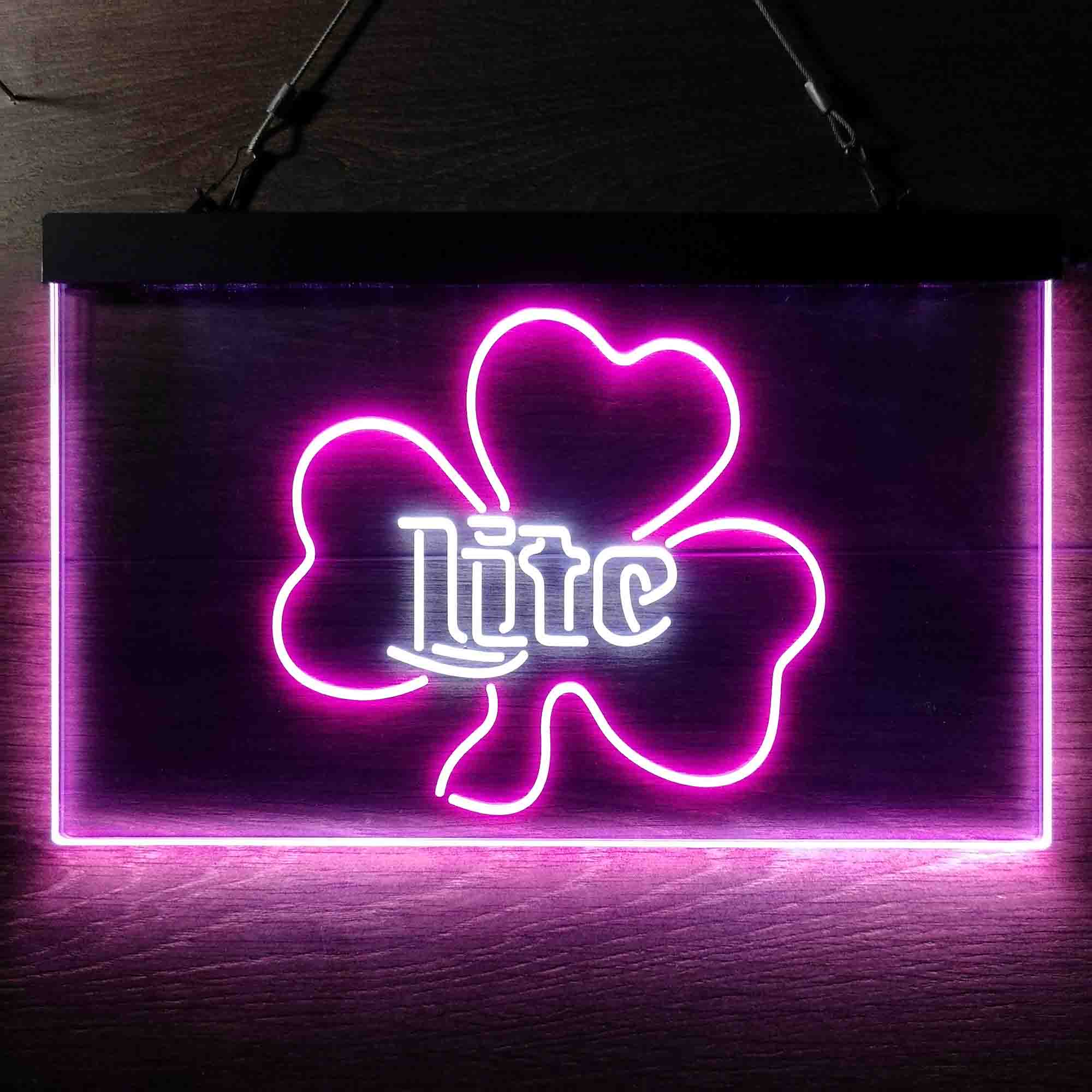Miller Lite Shamrock Beer Neon-Like LED Sign - Image 13
