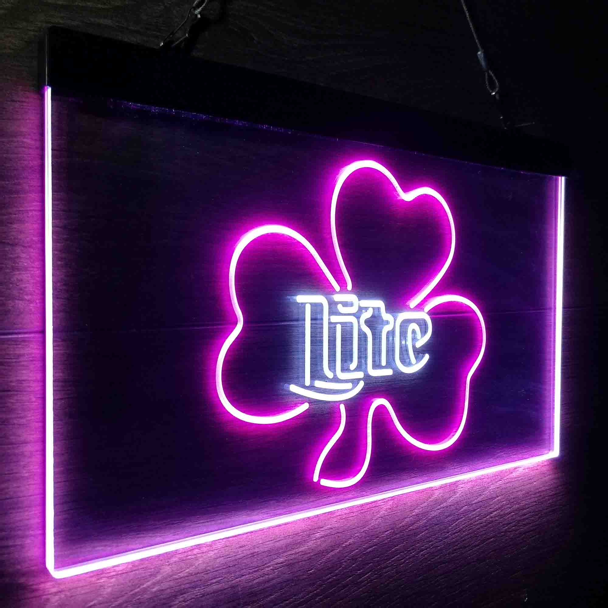 Miller Lite Shamrock Beer Neon-Like LED Sign - Image 26