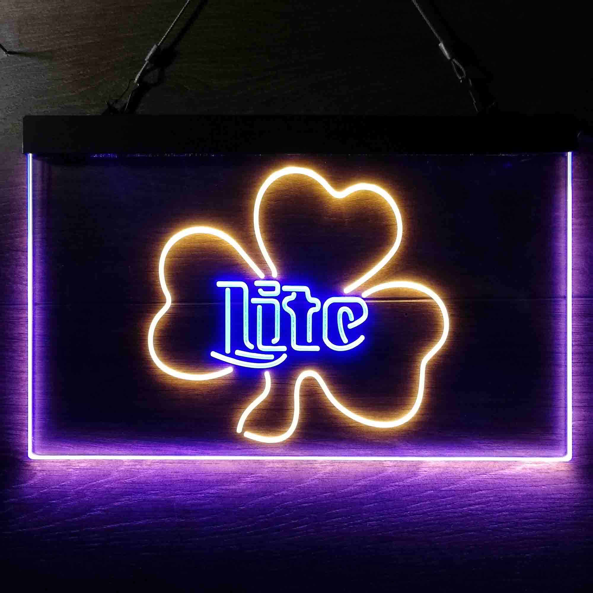 Miller Lite Shamrock Beer Neon-Like LED Sign - Image 5