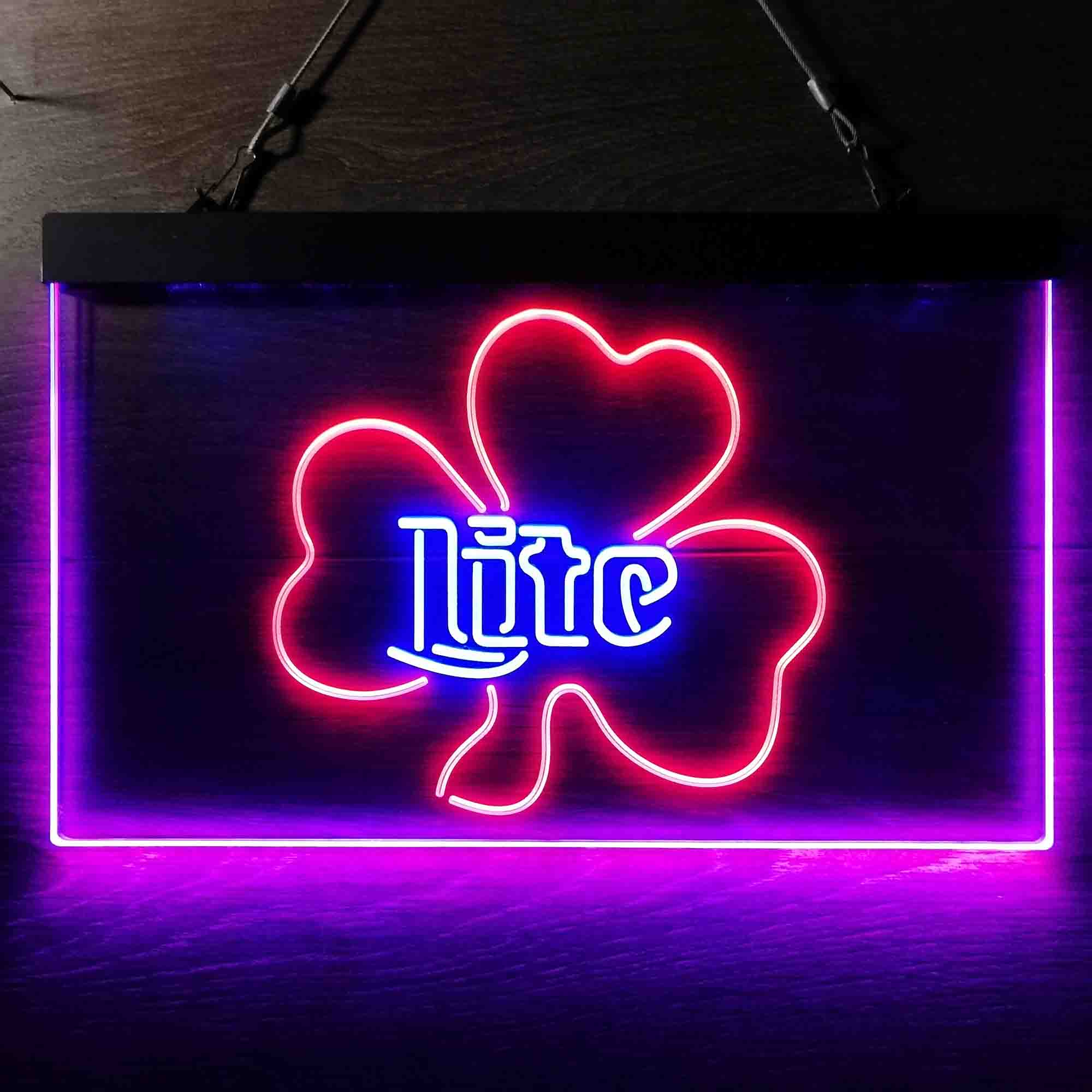 Miller Lite Shamrock Beer Neon-Like LED Sign - Image 8