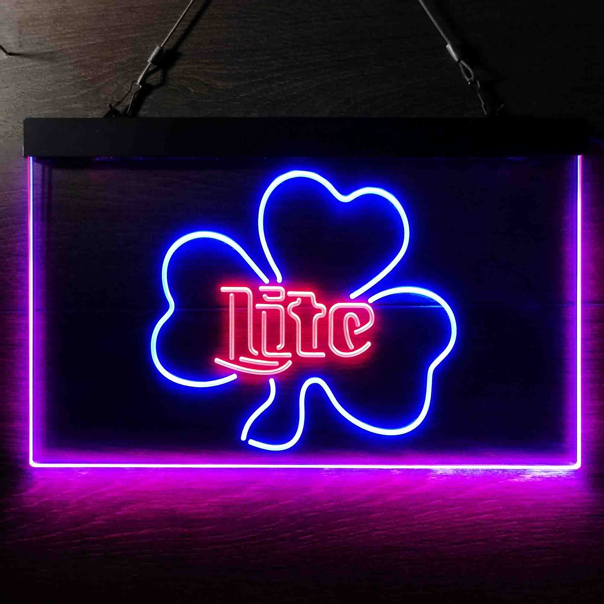 Miller Lite Shamrock Beer Neon-Like LED Sign - Image 9