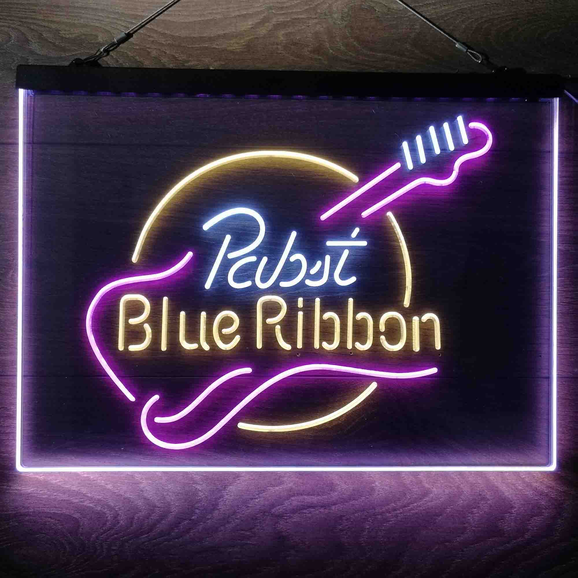 Pabst Blue Ribbon Guitar Neon-Like LED Sign - Image 14