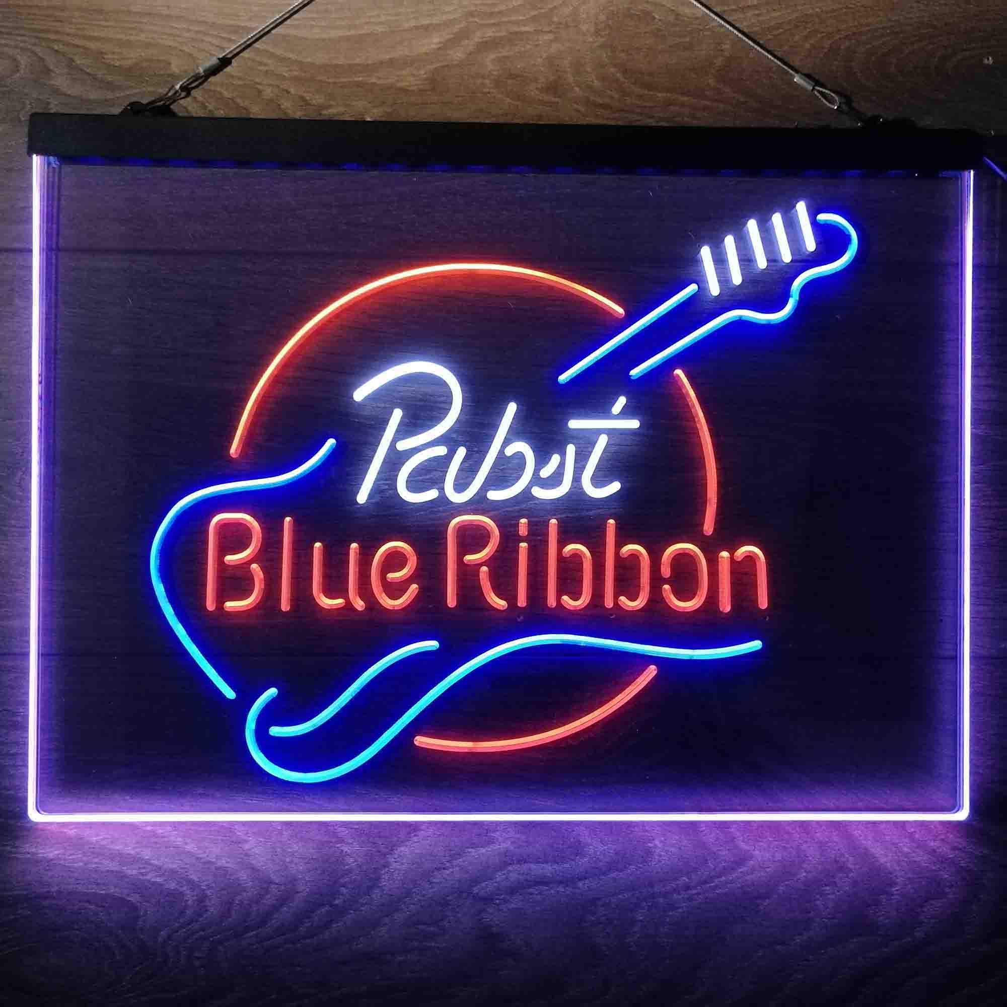 Pabst Blue Ribbon Guitar Neon-Like LED Sign - Image 21
