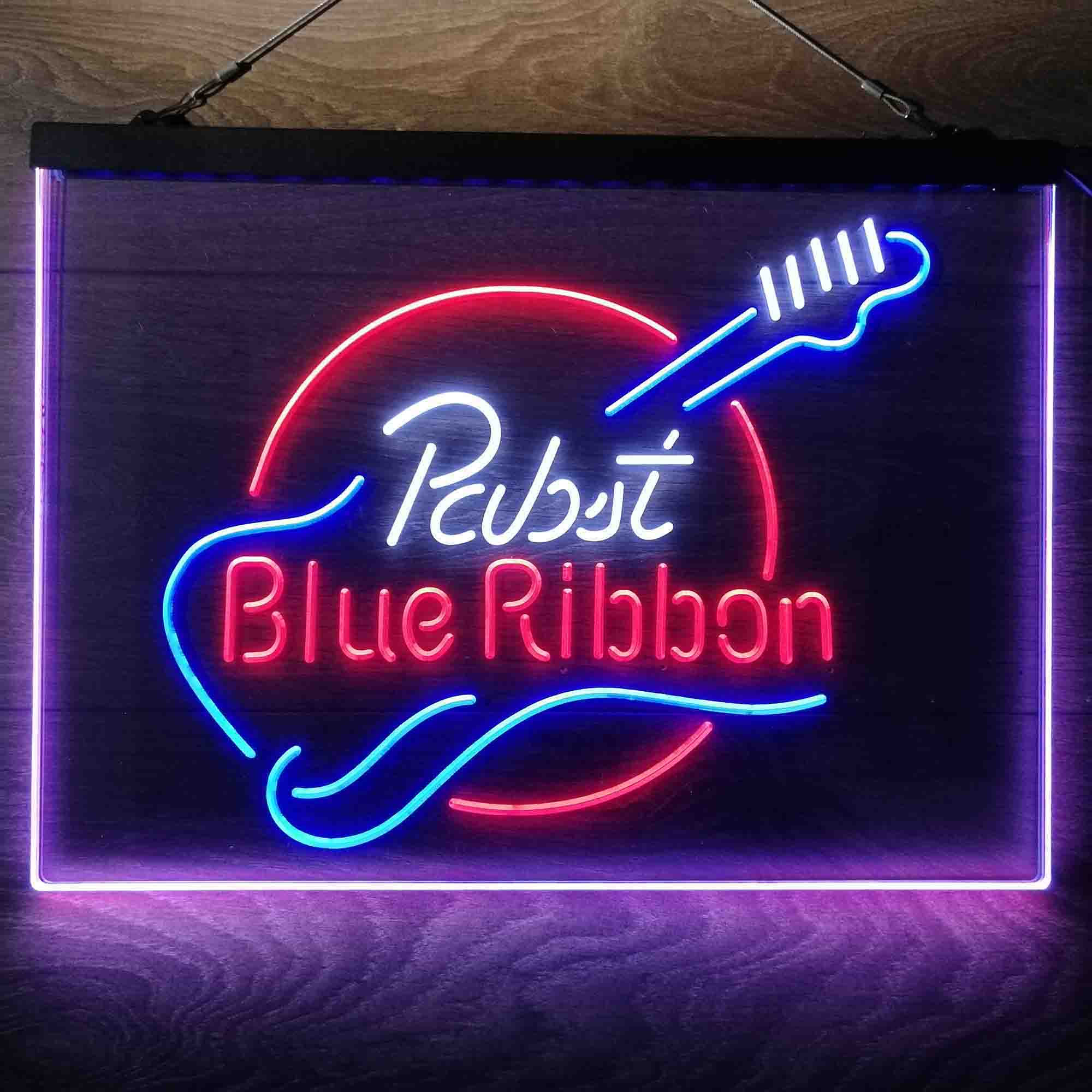 Pabst Blue Ribbon Guitar Neon-Like LED Sign - Image 23