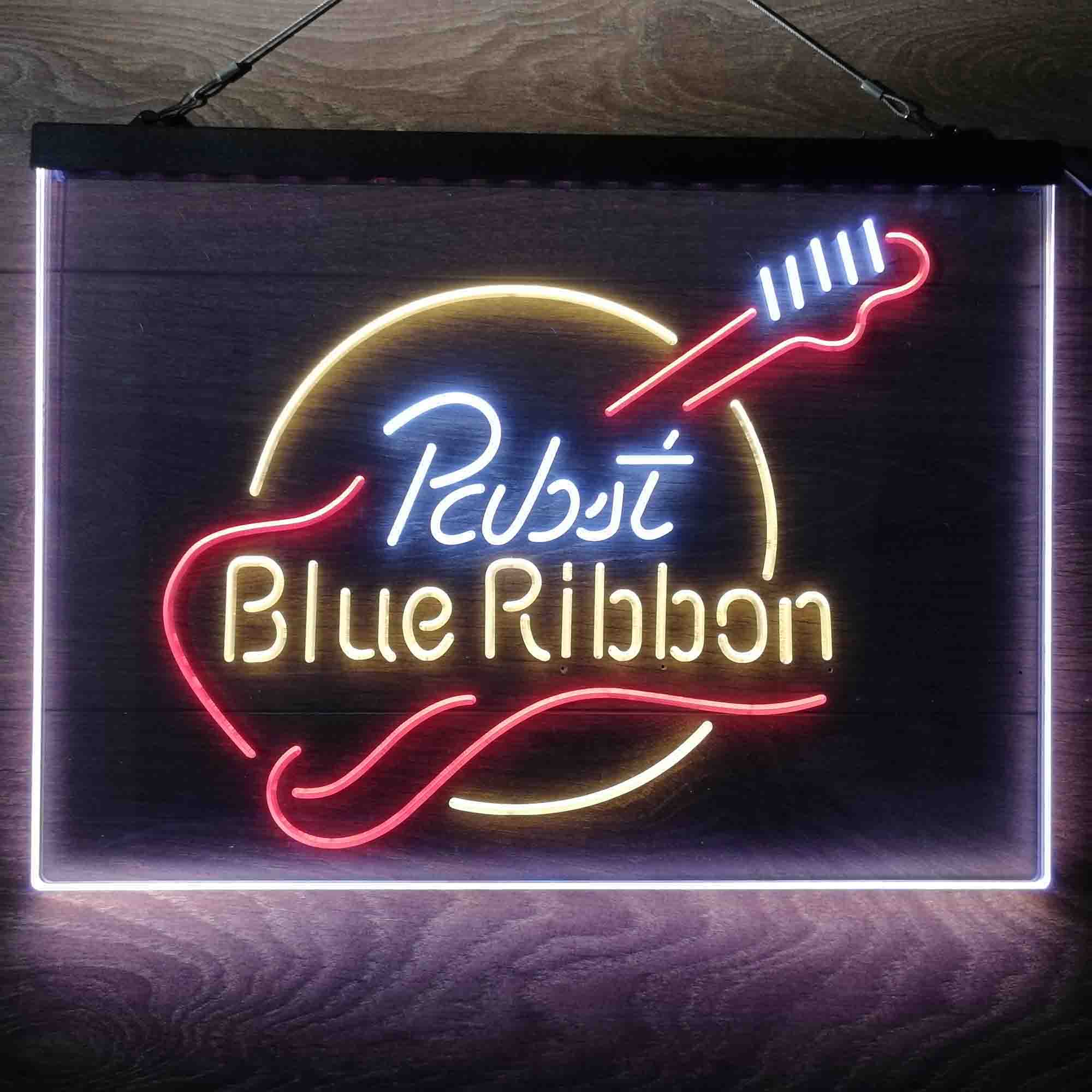 Pabst Blue Ribbon Guitar Neon-Like LED Sign - Image 24