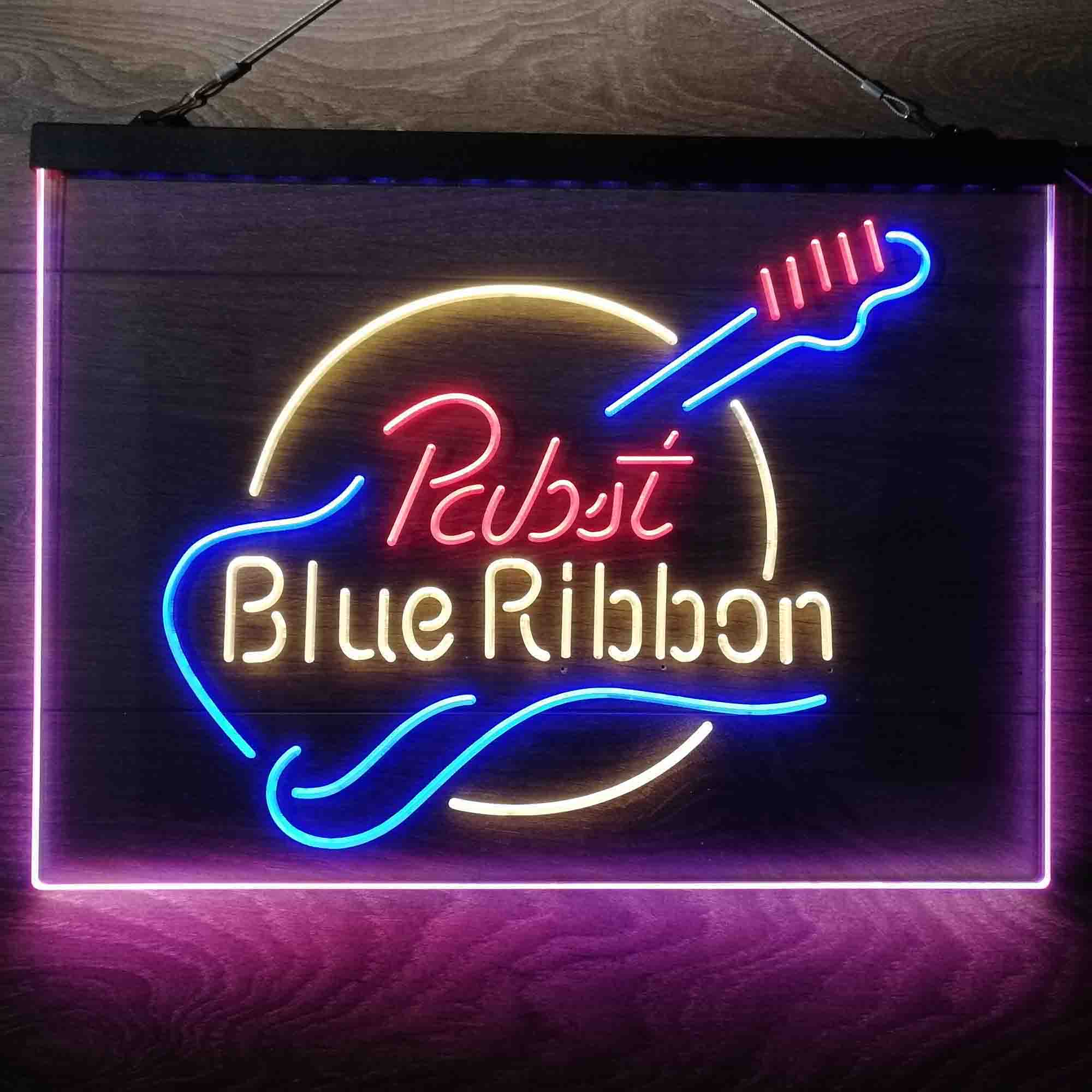 Pabst Blue Ribbon Guitar Neon-Like LED Sign - Image 25