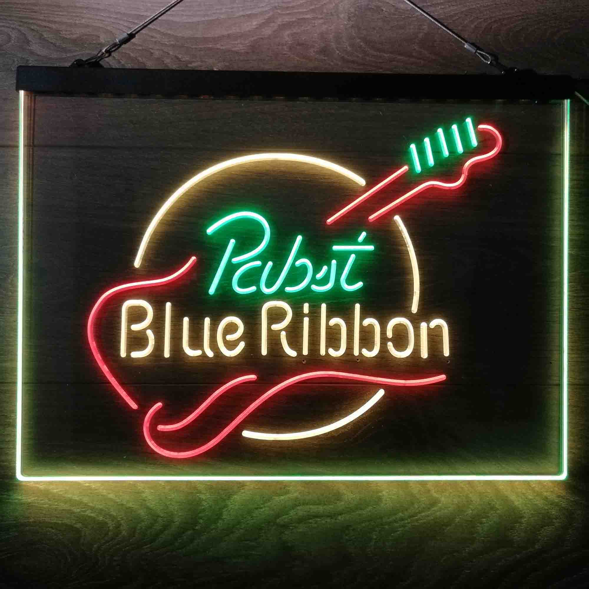 Pabst Blue Ribbon Guitar Neon-Like LED Sign - Image 26