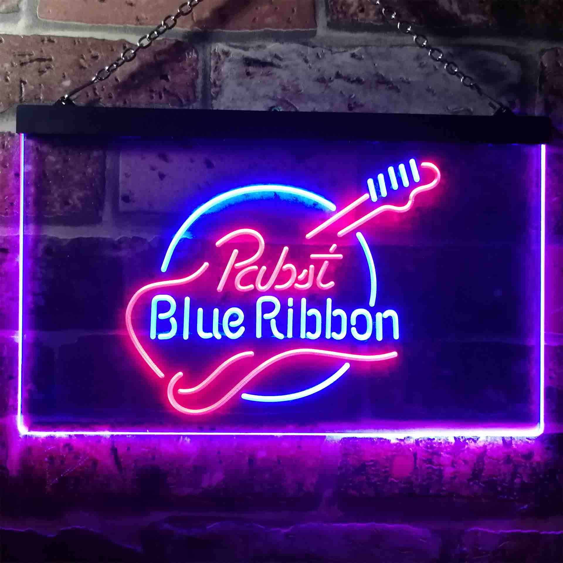 Pabst Blue Ribbon Guitar Neon-Like LED Sign - Image 7