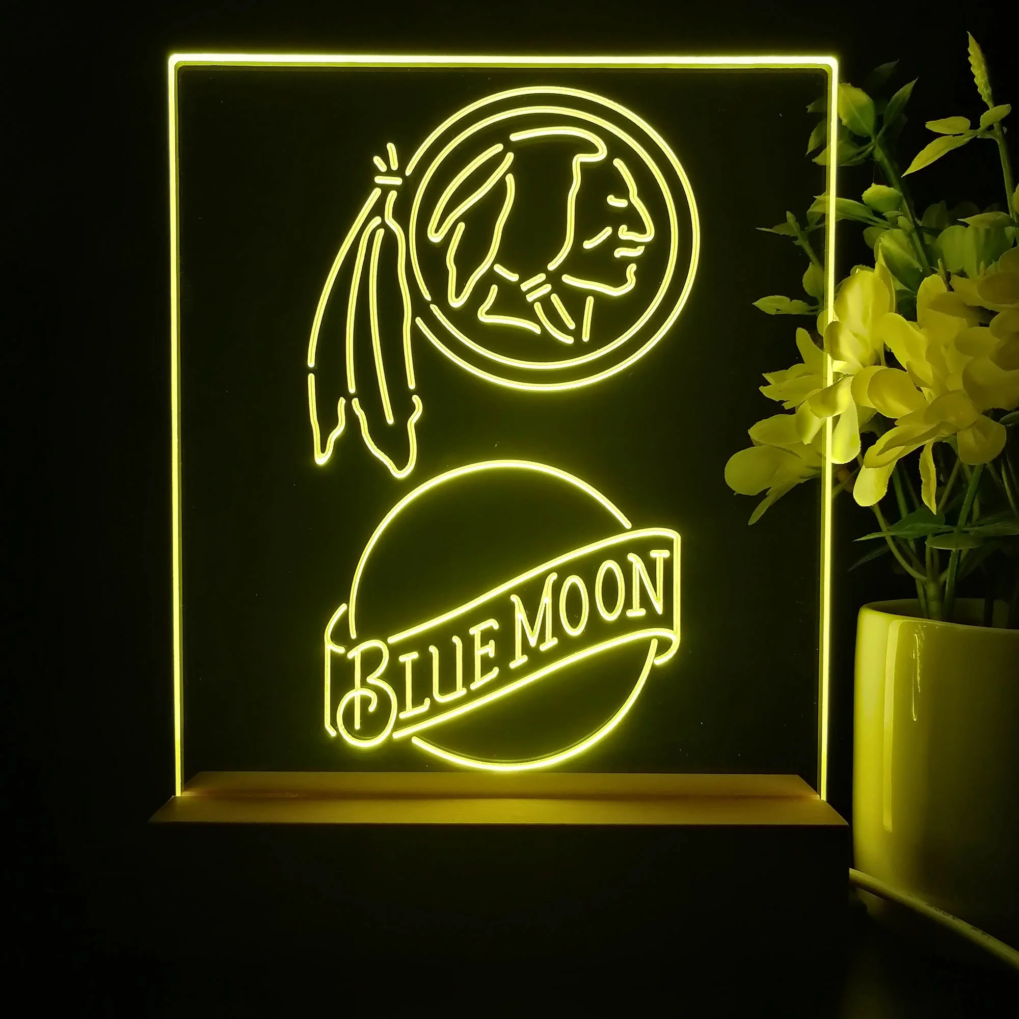 Washington Blue Moon Neon Sign Pub Bar Lamp - Image 3