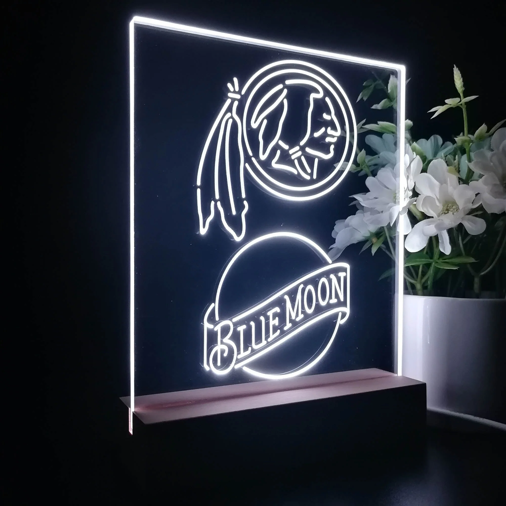 Washington Blue Moon Neon Sign Pub Bar Lamp - Image 6