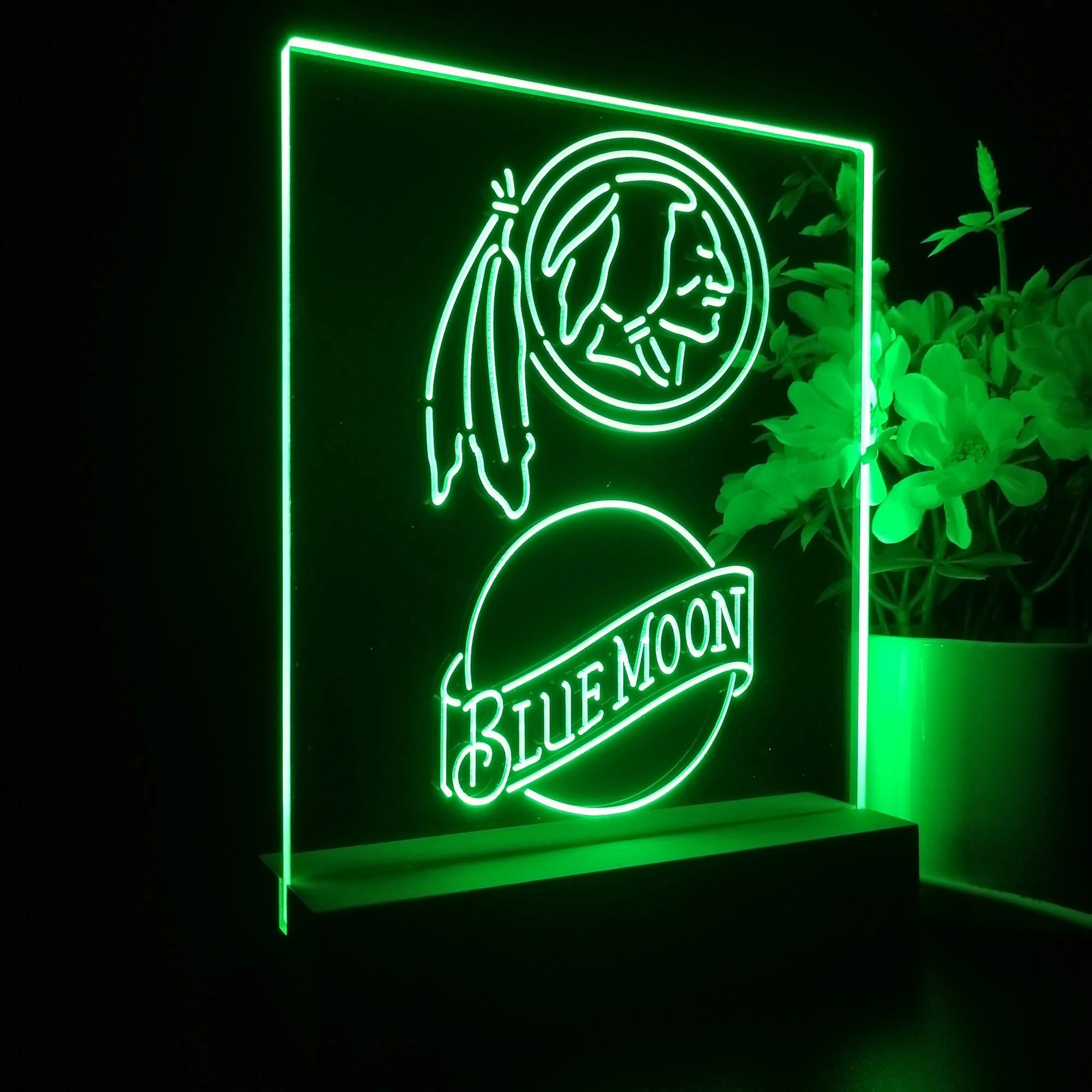 Washington Blue Moon Neon Sign Pub Bar Lamp - Image 7